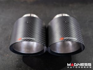Alfa Romeo Stelvio Custom Exhaust Tips - Ragazzon - Stainless Steel - Carbon Fiber